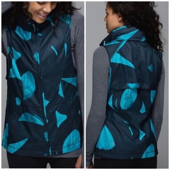 Lululemon “Pack it” vest Women's Blue Patterned size 2 - Picture 1 of 16